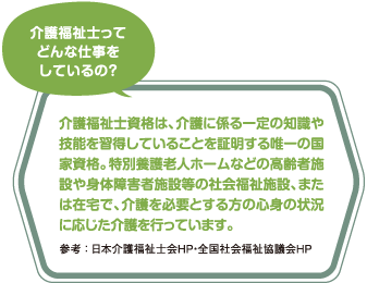 介護福祉士ってどんな仕事をしているの？