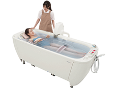 寝たままの状態で入浴できるハーバード浴を導入 寝たままの状態で入浴できるハーバード浴を導入